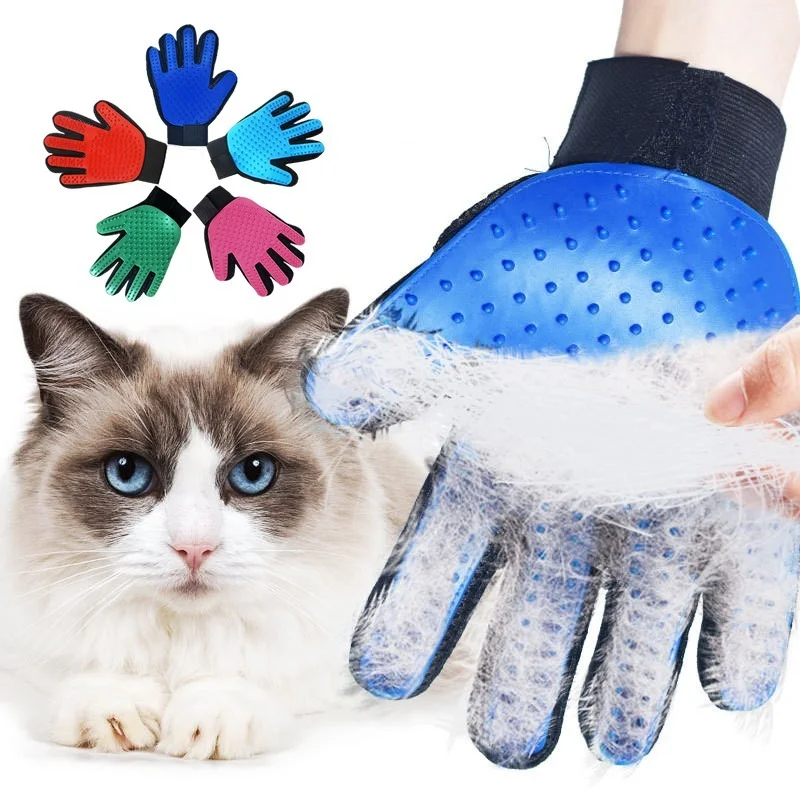 Cat grooming glove for cats wool glove Pet Hair Deshedding Brush Comb Glove For Pet Dog Cleaning 1005002561385397