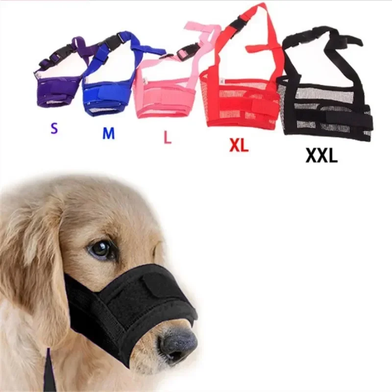 Anti Barking Dog Muzzle For Small Large Dogs Adjustable Mesh Breathable Pet Mouth Muzzles For Dogs 1005002631479941