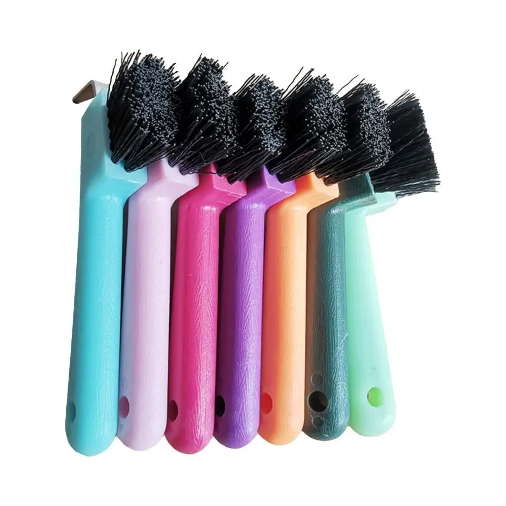 1pc Anti-Slip Soft Grip Hoof Pick Rubber With Brush Plastic Horse Hoof Care Grooming Horseshoe 1005003239586904