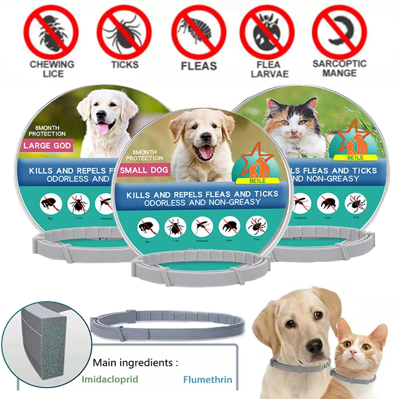 Dog Anti Flea And Ticks Cats Collar Pet 8Month Protection Retractable Pet Collars For Puppy Cat 1005004172449926