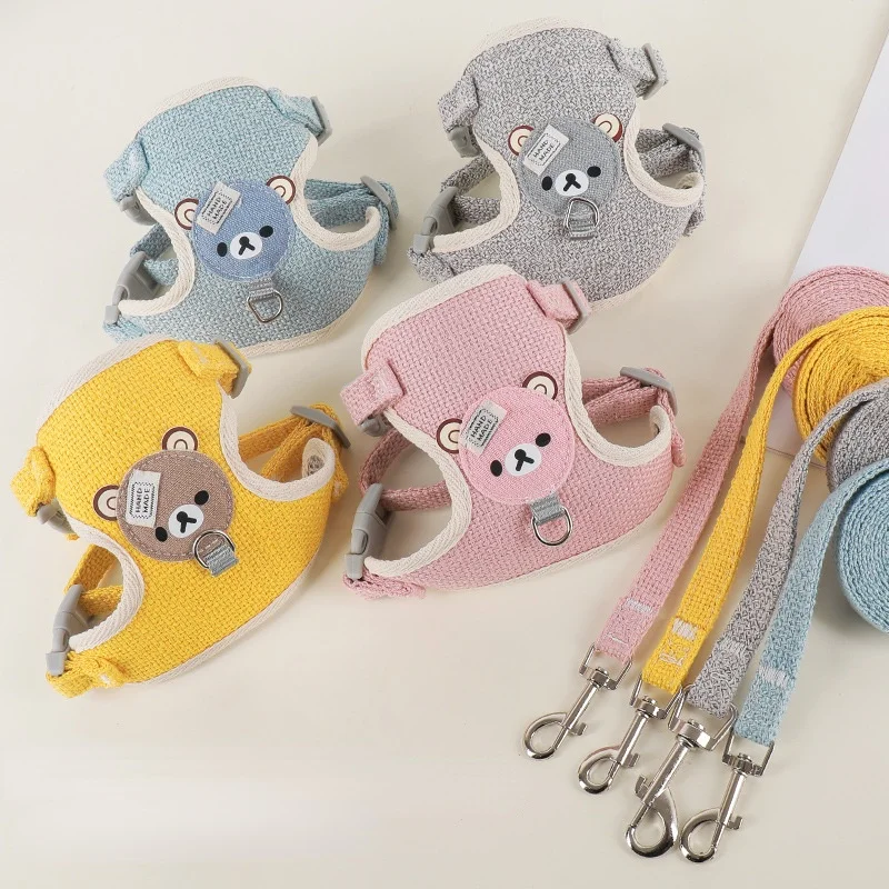 1/Set Puppy Dog Harness For Small Dogs Adjustable Dog Kitten Cat Harness and Leash Dog Leash Dog 1005004791784435