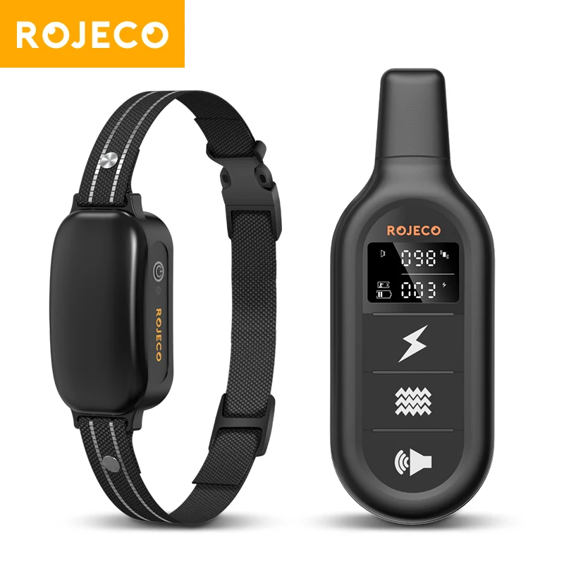 ROJECO Electric Dog Training Collar 3300ft Remote Control Waterproof Vibration Anti Bark Collar Pet 1005004862753115