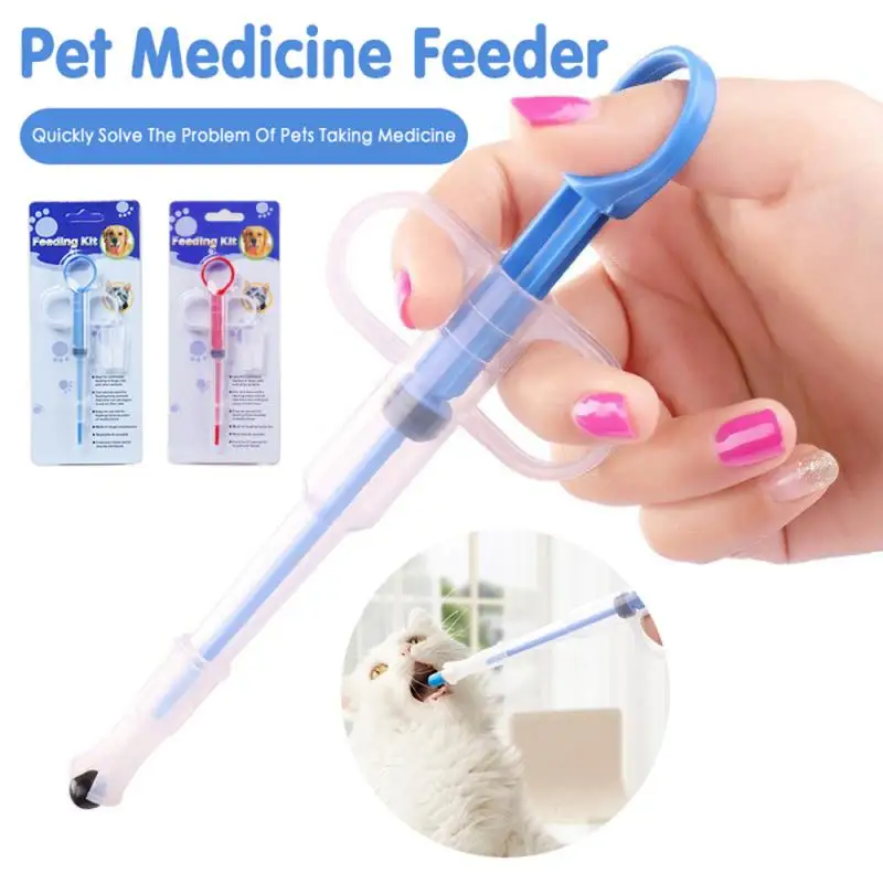 1PCS Pet Medicine Syringe Tablet Pill Gun Piller Push Dispenser Medicine Water Milk Syringe Dog Cat 1005005041600749
