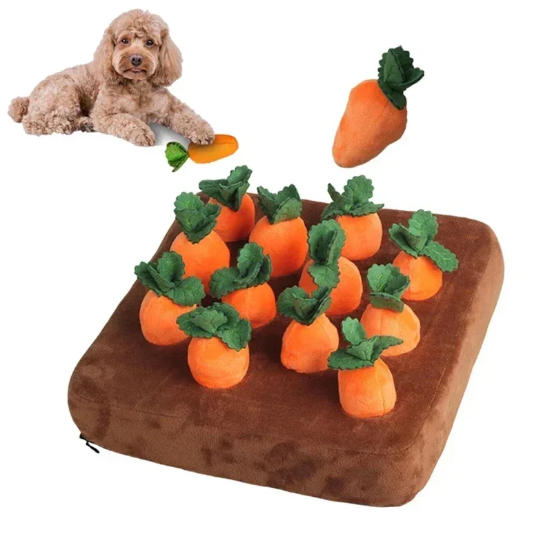 Dog Toys Snuffle Mat for Pet Plush Carrot Toy Mat Innovative Plush Vegetable Field Pull Radish 1005005256529599
