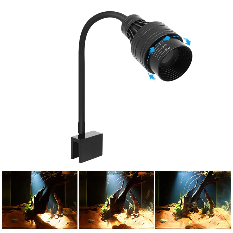 Aquarium Led Light Fish Tank Decoration Adjustable Focus Spotlight Plants Grow Lamp Turtle Reptiles 1005005258883468