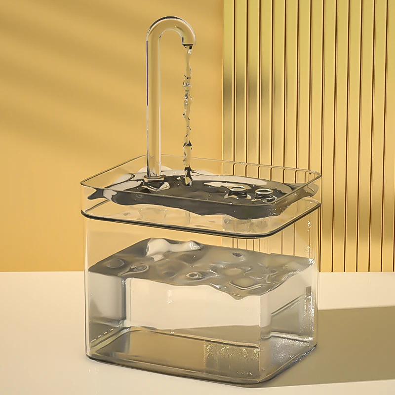 Cat Water Fountain Auto Filter Transparent Cat Drinker USB Electric Mute Recirculate Filtering 1005005562821199