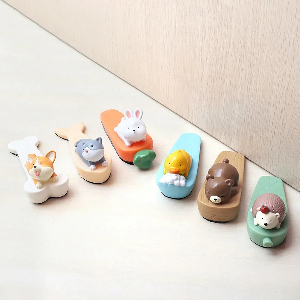 Cartoon Animal Silicone Door Stopper Wedge Slip Resistant Catcher Block Dog Pig Bear Cat Shape Door 1005005621918116