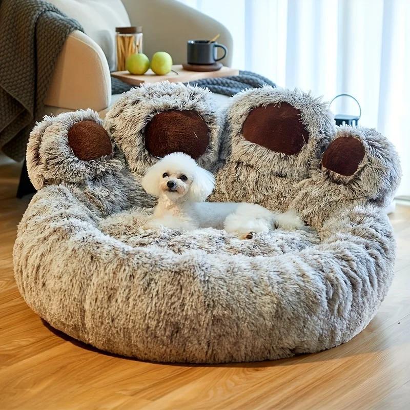 Dog Bed Cat Pet Sofa Cute Bear Paw Shape Comfortable Cozy Pet Sleeping Beds For Small Medium Large 1005005829063460