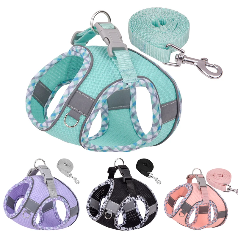 Outdoor Walking Pincher Dog Harness and Leash Set for Small Medium Dogs Chihuahua Mascotas Vest 1005005920141372