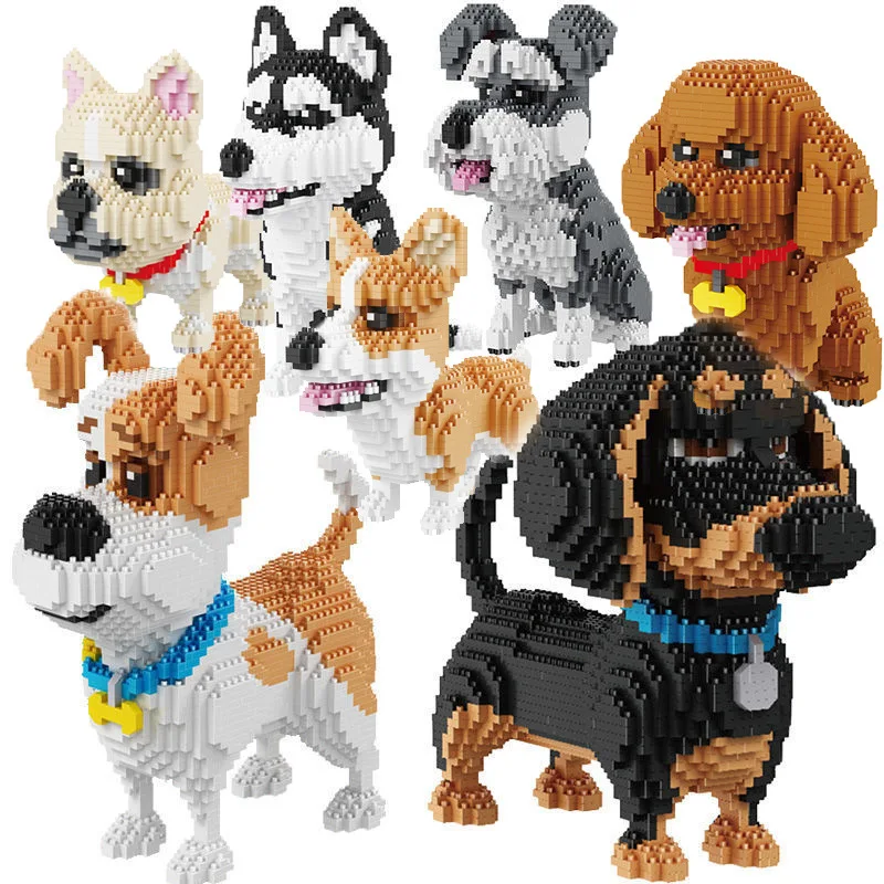 Cartoon Animal Building Blocks Creative Pet Dog And Cat Assembly Toy DIY Educational Puzzle 1005006035931570