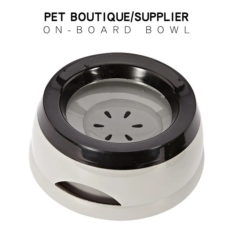 VZZ Pet Dog Bowls Floating Not Wetting Mouth Cat Bowl No Spill Drinking Water Feeder Plastic 1005006073613033