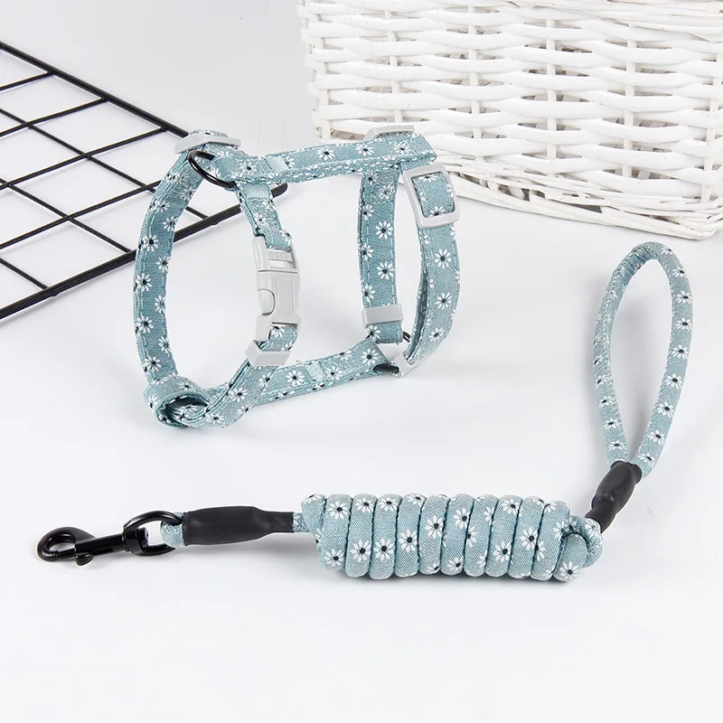 Cat Dog Collar Harness Leash Adjustable Pet Traction Cat Kitten Halter Collar Cats Products Pet 1005006122627755