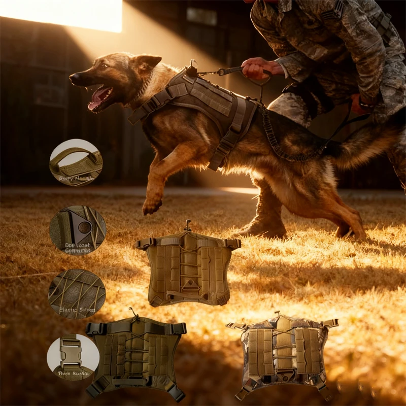 Tactical Dog Harness Military Training Tactical Dog Harness Military Adjustable Vest Pet Training 1005006187464616