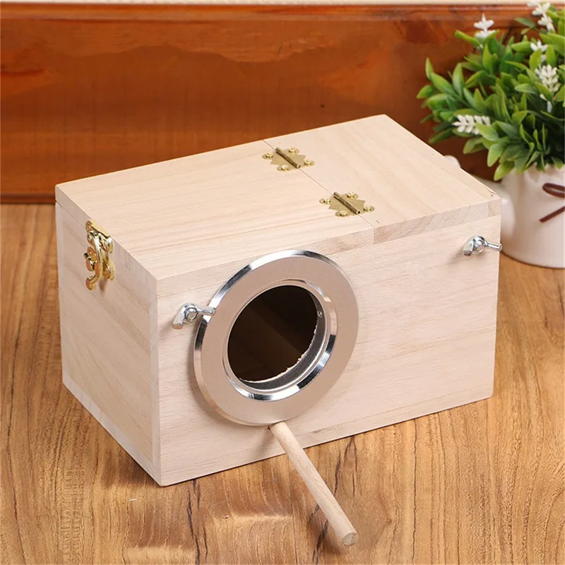 Wooden Bird Cage Nesting Box Breeding Hatching Nest for Parakeet Budgies Cocktail Finch Lovebird 1005006353261810
