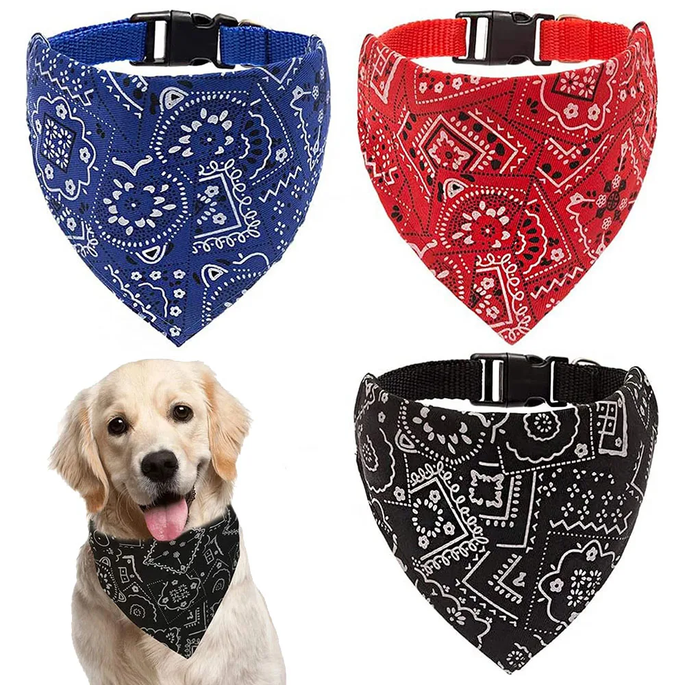 Dog Collar Bandana Scarf Collar Adjustable Dog Bandanas Collar Puppy Cat Neckerchief Pet 1005006474144504