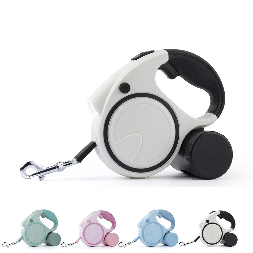 Retractable Dog Leash with LED Poop Bag Dispenser 16 FT Reflective Leash Dog Walking Puppy Durable 1005006491484525