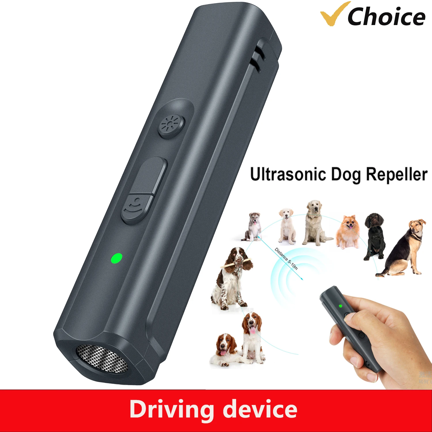 Ultrasonic Dog Repeller USB Rechargeable Dog Drive Device Portable Dog Trainer Anti Barking Device 1005006503193821
