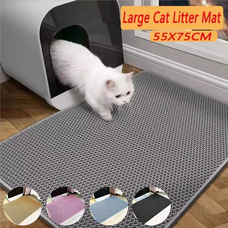 Cat Litter Mat Pet Toilet Waterproof Double Layer Pet Litter Box Mat Nonslip Sand Cat Washable Mat 1005006558618503
