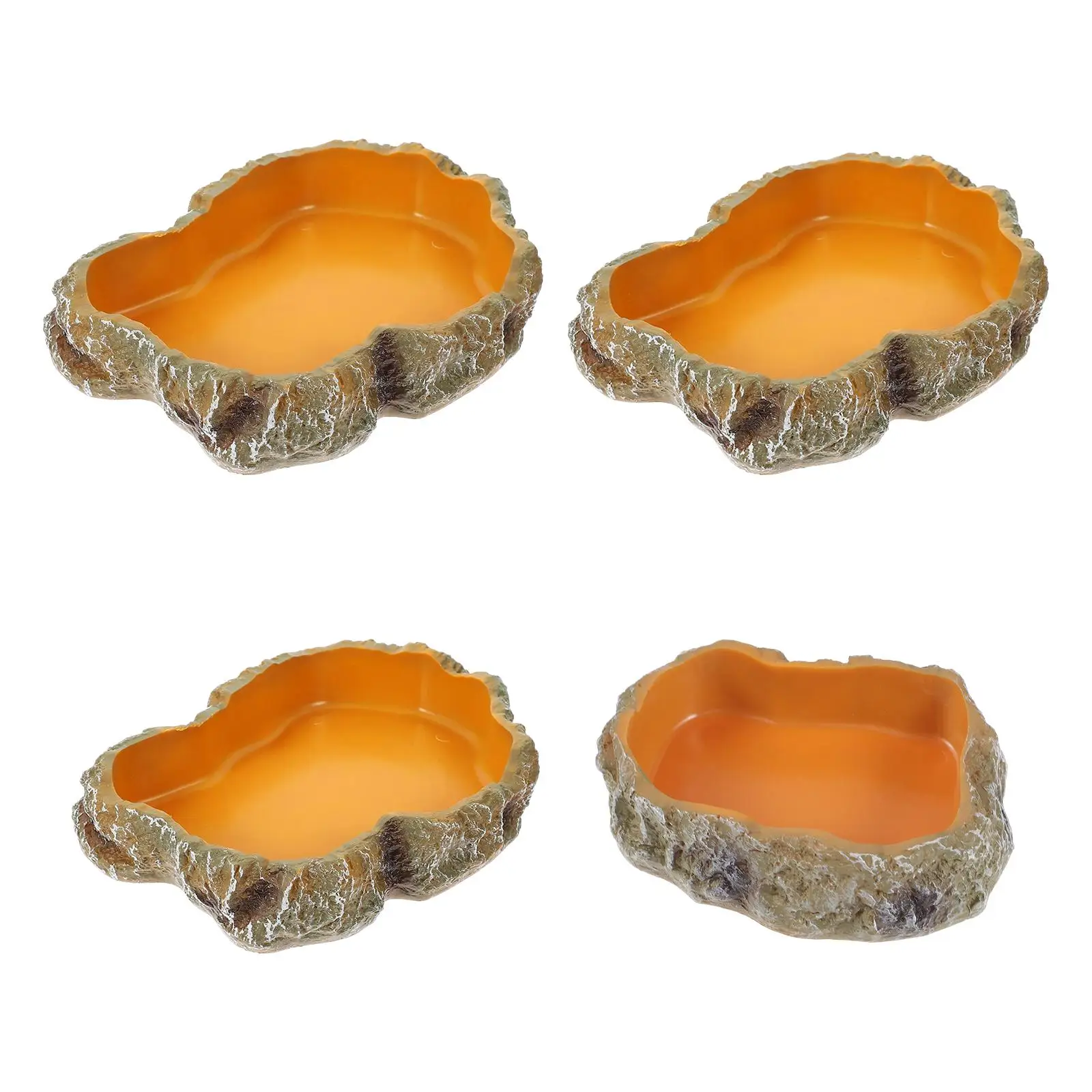 Reptile Water Bowls Terrarium Plate Reptile Feeder Amphibian Feeding Bowl for Frog Chameleon 1005006594425993