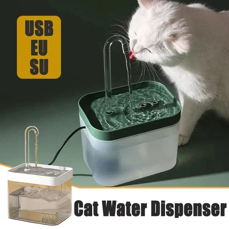 1.5L Ultra-Quiet Cat Water Fountain Filter Smart Automatic Pet Dog Water Dispenser&Burnout 1005006646271417