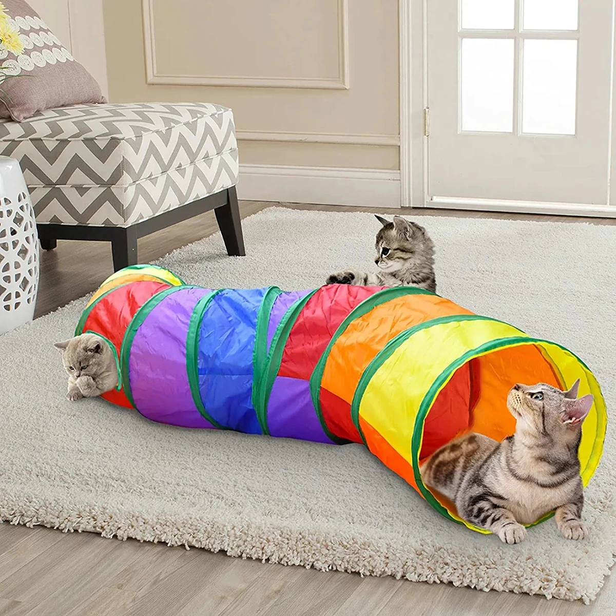 Cat Tunnel Tube Foldable Cat Toys Kitty Training Interactive Fun Toy Tunnel Bored for Puppy Kitten 1005006666232660