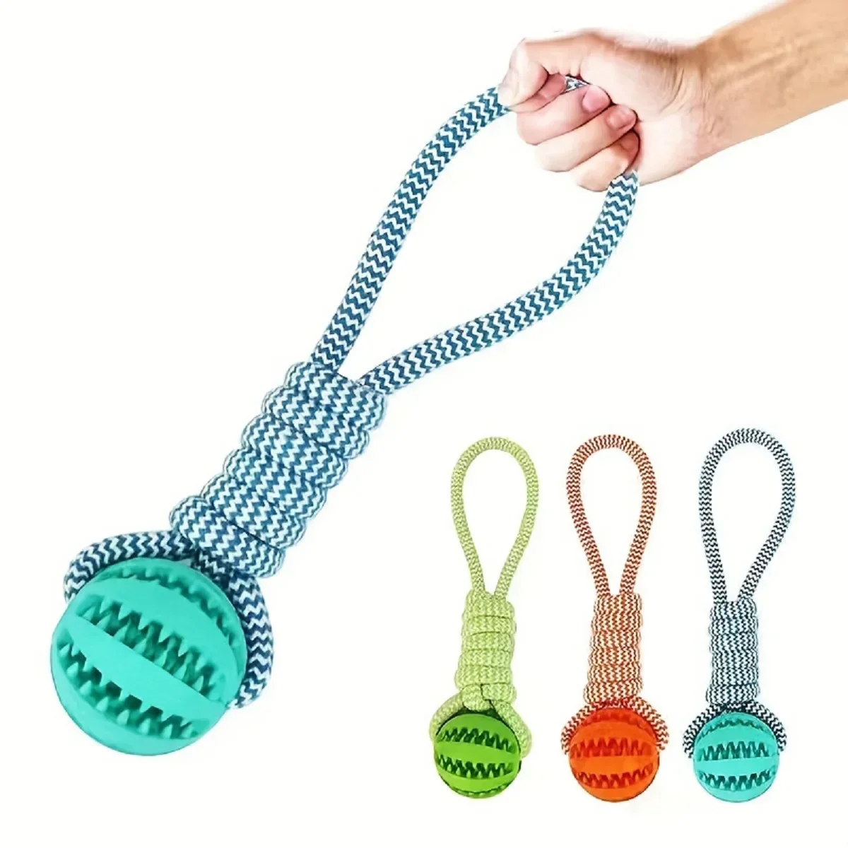 Dog Toys Balls Interactive Treat Rope Rubber Leaking Balls for Small Medium Dogs Chewing Bite 1005006682998324