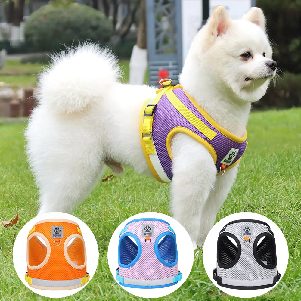 Puppy Dog Harness Leash Rope Set Breathable Summer Mesh Cat Dogs Harness Vest Reflective Pet Cat 1005006783759435