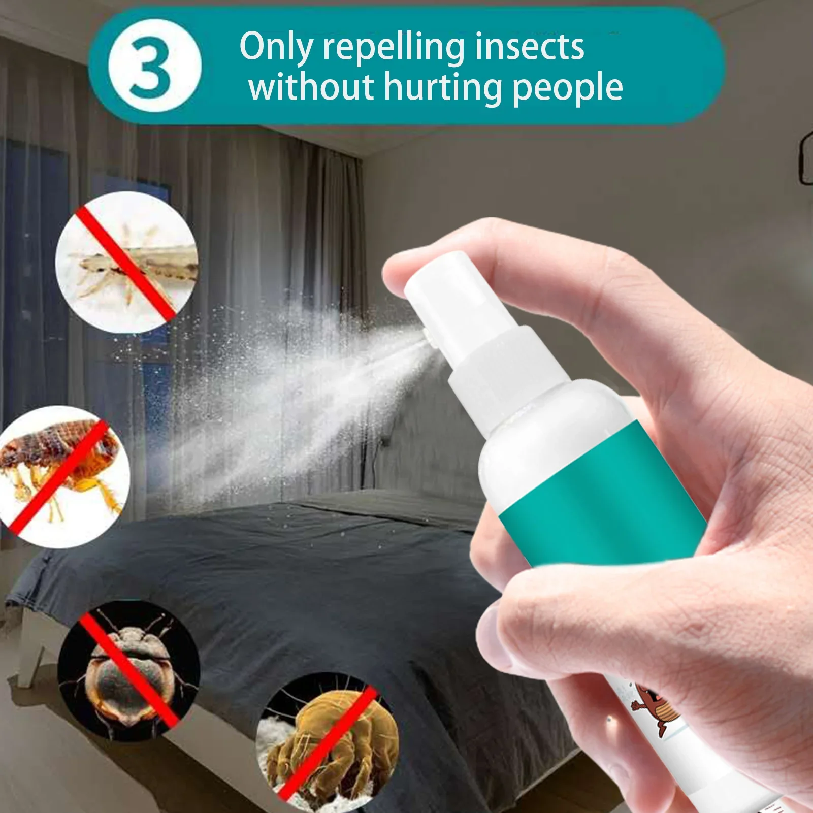 100ml Flea and Tick Spray for Dogs and Cats Flea Treatment for Indoor Outdoor Dogs and Cats Flea 1005006850765505