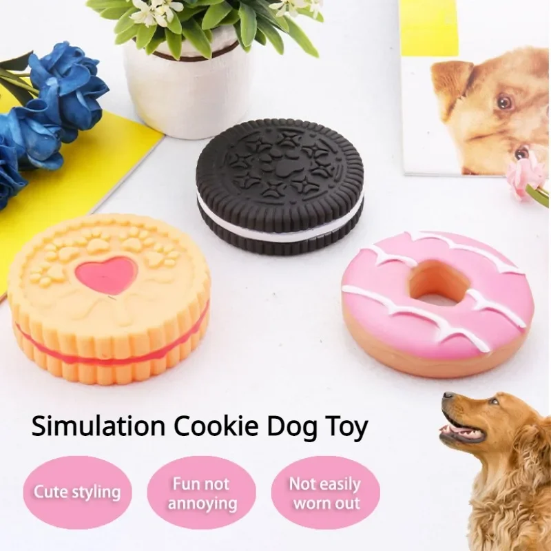 Dog Chewing Toy Simulation Biscuit Cake Anti Bite Latex Plaything Grinding Teeth Cleaning 1005006883145055