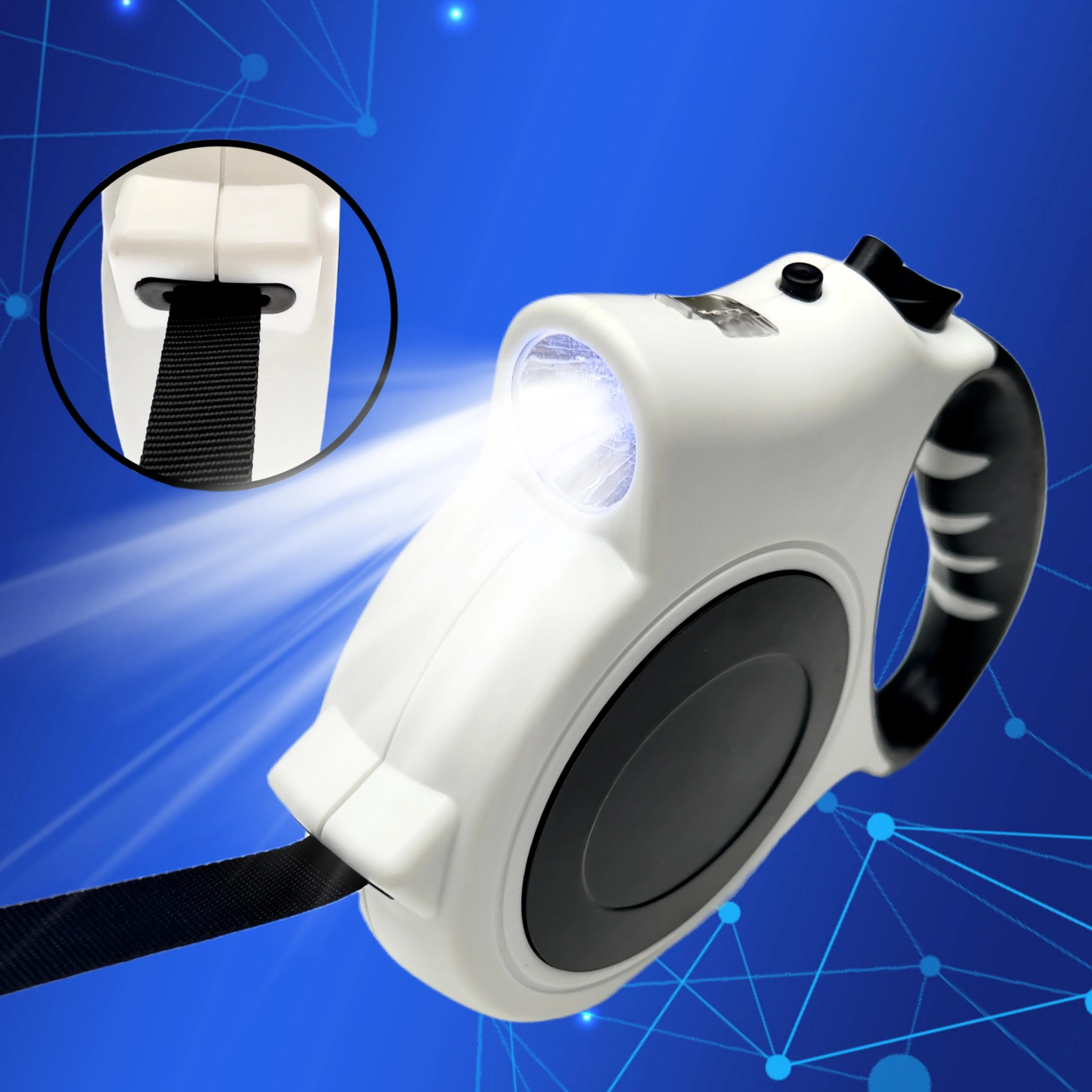 1pc Illuminated Retractable Dog Leash -16ft, Adjustable, ldeal For Medium And Large Dogs 1005006924856779