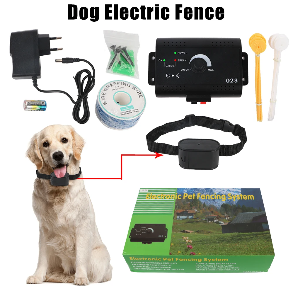 Electric Dog Fence Electronic Pet Fence System Containment Sound Shocked Collar Pet Accessories 1005006948601378