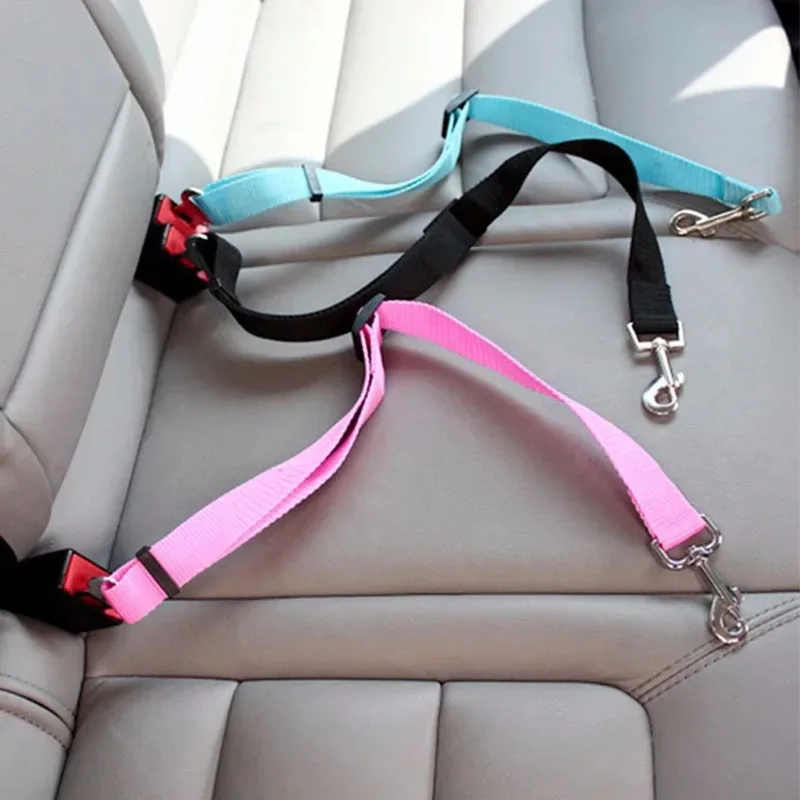 Dog Car Seat Belt Safety Protector Travel Pets Accessories Dog Leash Collar Breakaway Solid Car 1005006965157848