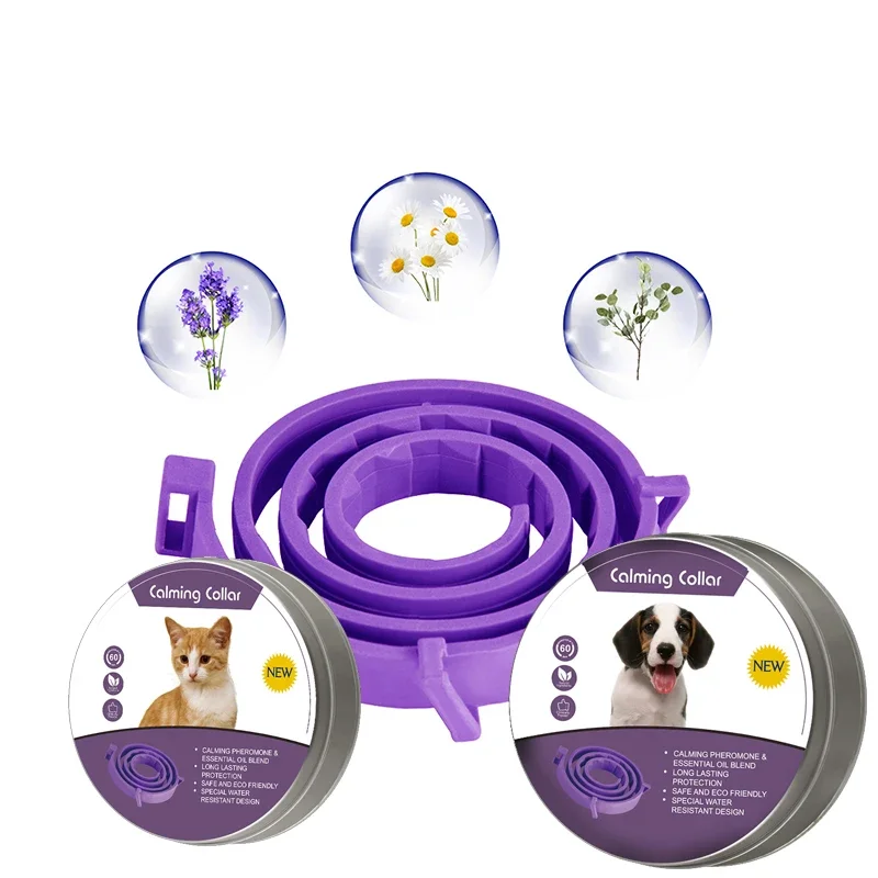 Pet Calming Collar For Cats Dogs Adjustable Anxiety Pheromone Reducing Pet Collar Lasting Natural 1005006997391207