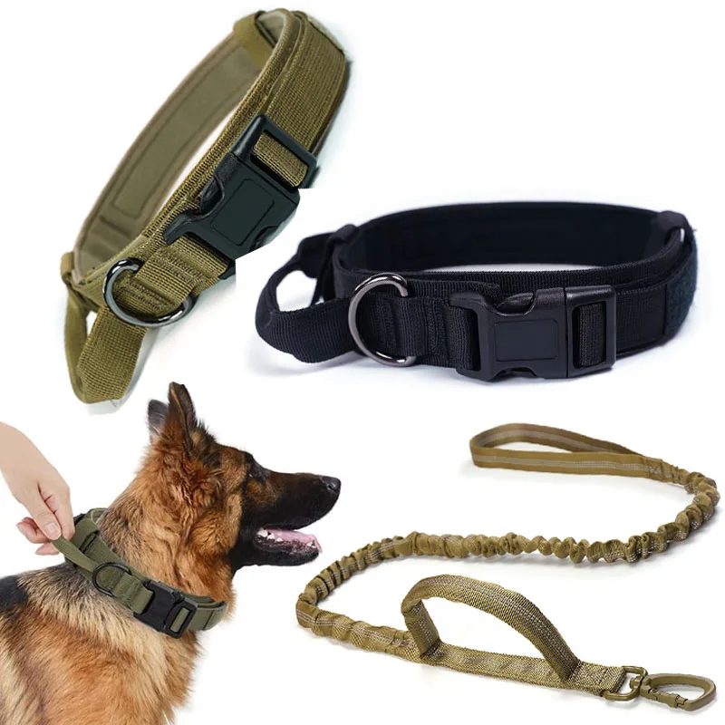 Dog Collar Durable Adjustable Military Pet Collar Tactical Leash Set Nylon Collar Medium Large Dog 1005007001381851