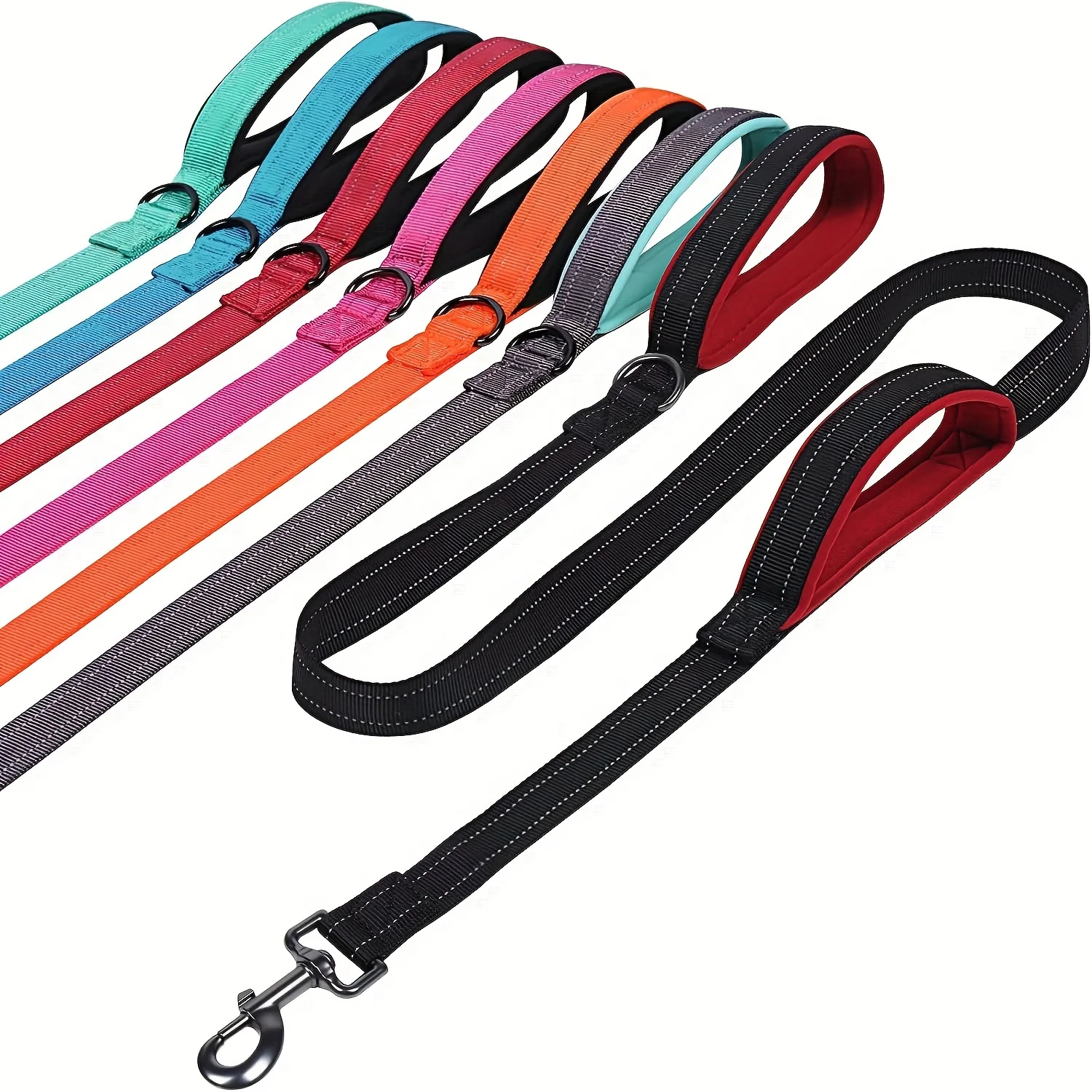 Dog Leashes Outdoor Travel Dog Training Chain Heavy Duty Double Handle Lead for Greater Control 1005007063583604