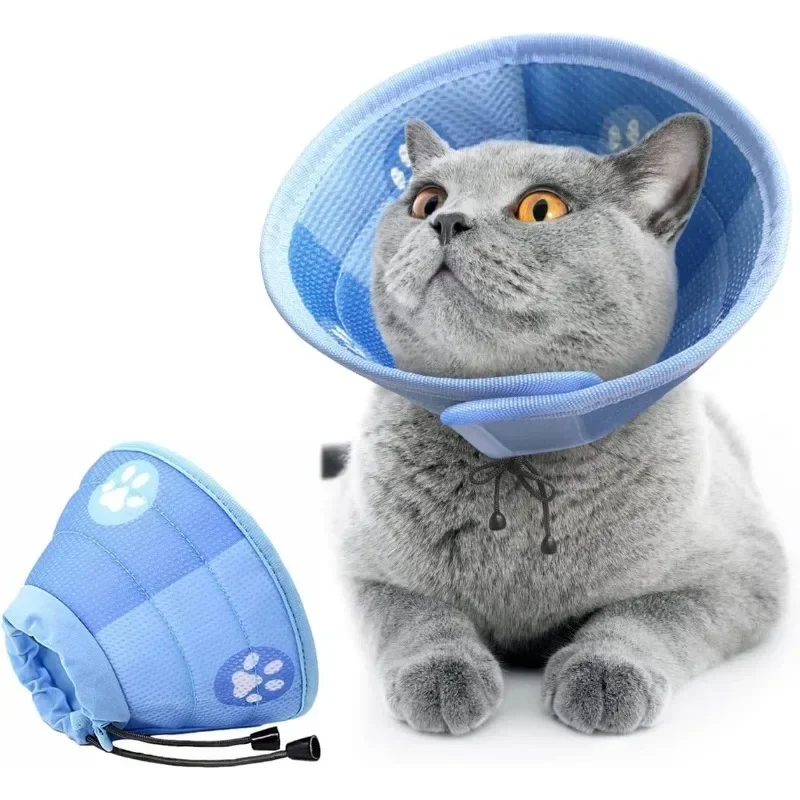 Adjustable Cat Cone Collar Soft Cute Cats Recovery Collar Protective Pet After Surgery Lightweight 1005007090916597