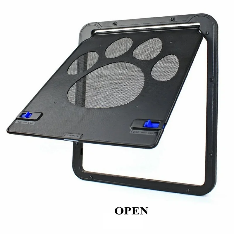 1pcs Pet Screen Door Kitten Puppy Security Mesh Gate Portable Dog Flap Door ABS Plastic Lockable 1005007128264715