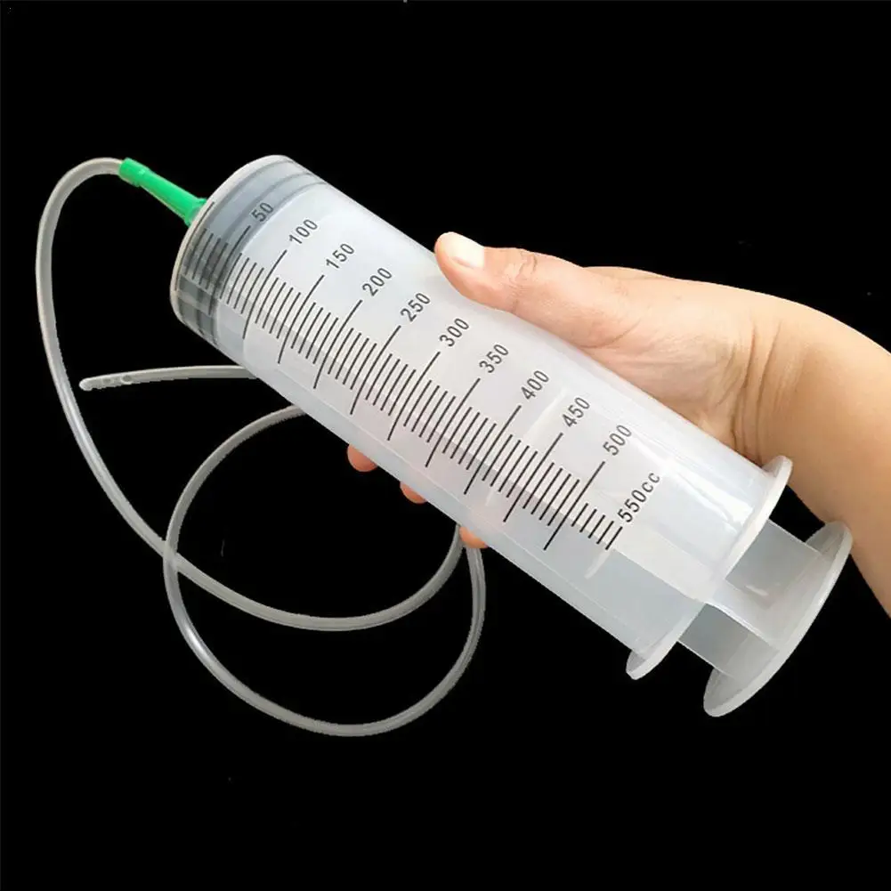 550/300/100ml Large Capacity Syringes Reusable Needle Barrel Oil Pump with 1m Hose for Pet Feeding 1005007168118029