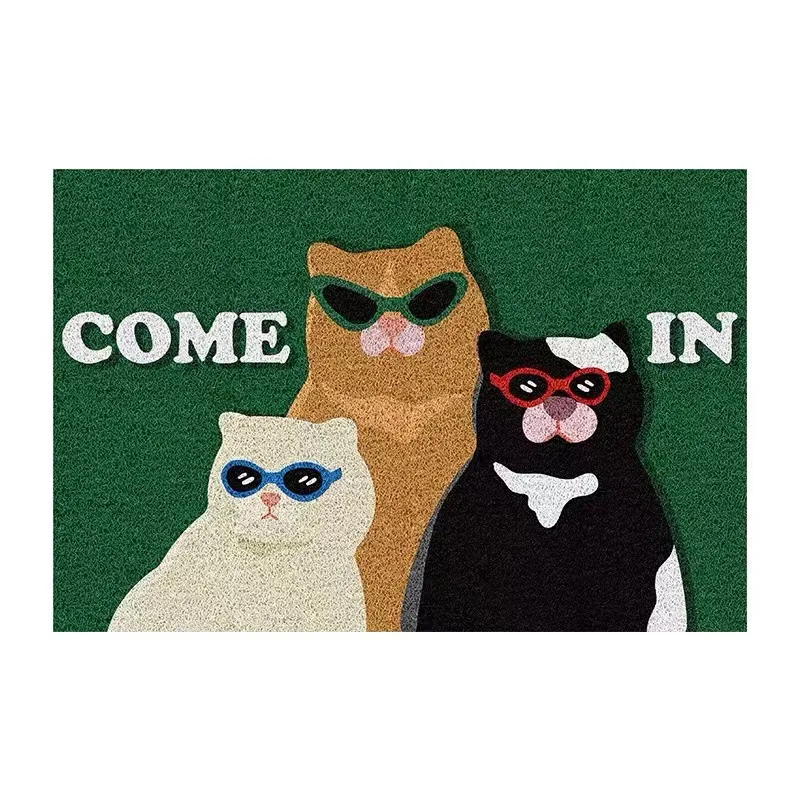 Funny Cats Entrance Doormat Dogs Anti-slip PVC Floor Mats Easy Clean Entry Porch Hallway Entryway 1005007192746175