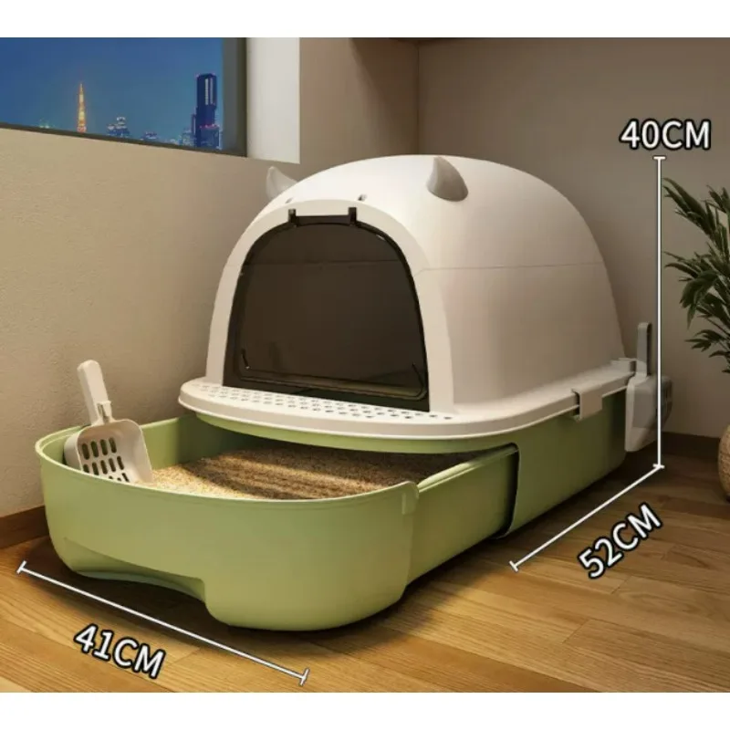 Extra Large Odor-Proof Cat Litter Box Fully Enclosed Toilet Foldable Storage Drawer-Style Pet 1005007220087158