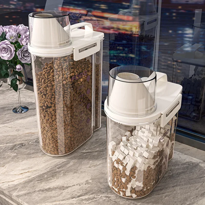 Pet Dog Snack Storage Box Sealed Cat Food Storage Bucket Vacuum Preservation Tank for Pet Food 1005007220819101