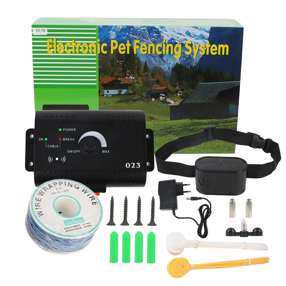 Electric Dog Fence Electronic Pet Fence System Containment Dog Training Collar Sound Shocked Collar 1005007227955377