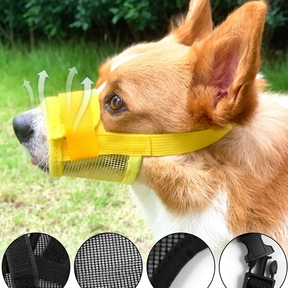 Anti Barking Pet Dog Muzzle Adjustable Mesh Breathable Mouth Muzzles Mask for Dogs Cover Nylon 1005007238164475