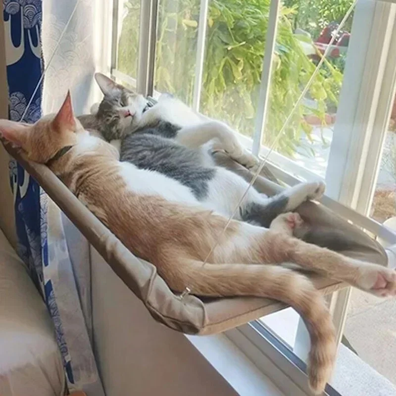 Hanging Cat Bed Pet Cat Hammock Aerial Cats Bed House Kitten Climbing Frame Sunny Window Seat Nest 1005007296000500
