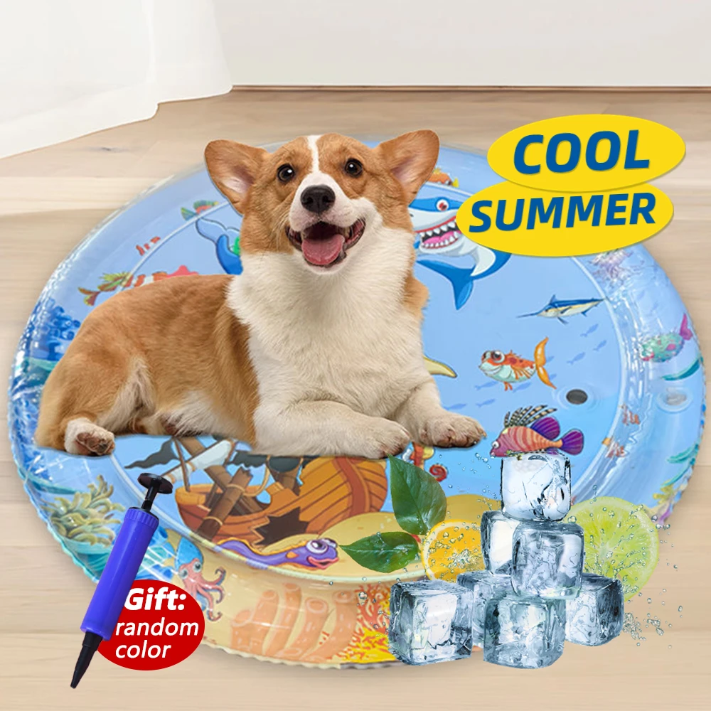 Summer Cooling Pet Water Bed Cushion Water Sensory Inflatable Play Mat Pet Cleaning Cooling Mat Pet 1005007307414253