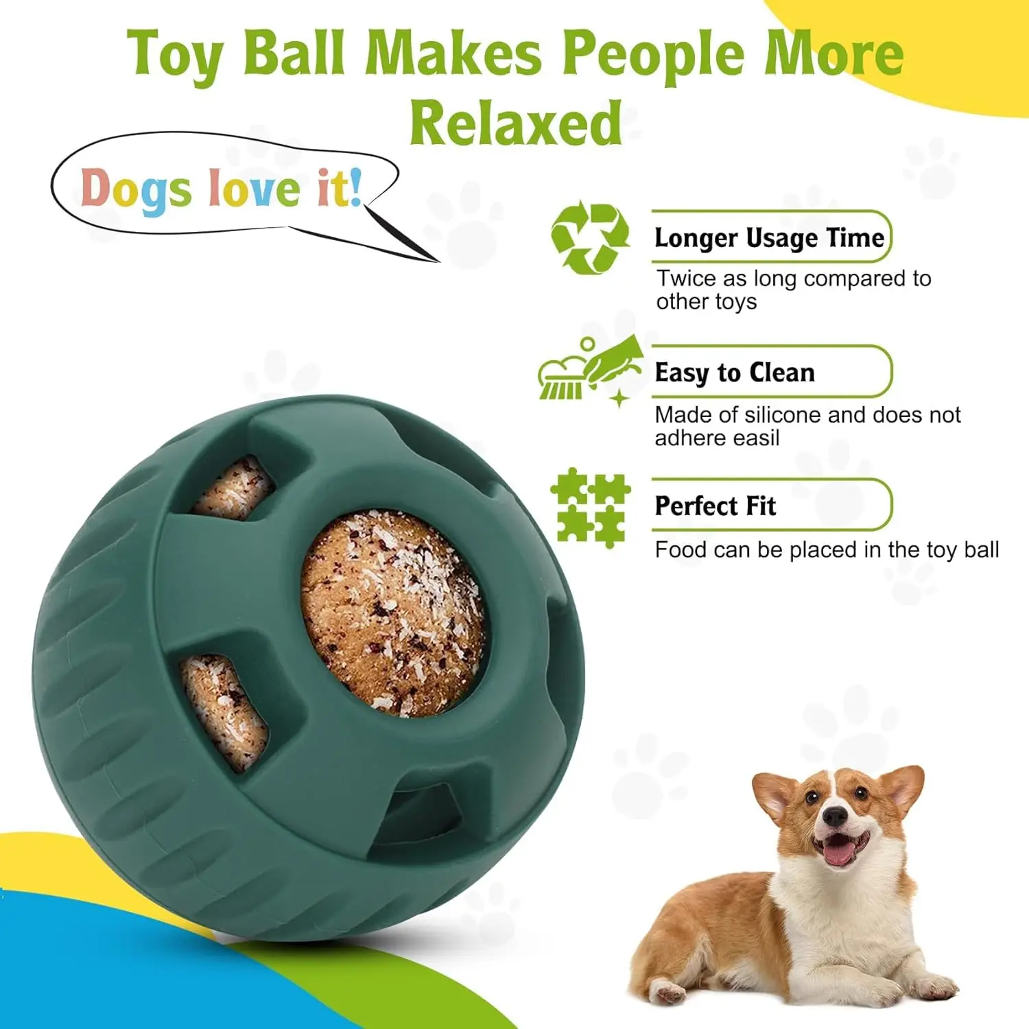 Silicone Fillable Dog Toys for Small To Large Dogs Keep Your Pup Distracted Dog Food Ball 1005007332378649