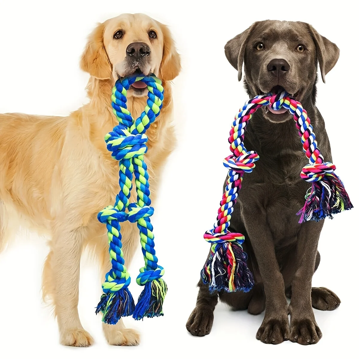 Knot Dog Toys Indestructible Durable Dog Chew Toys Tug Of War Interactive Toys Suitable For Medium 1005007333885327