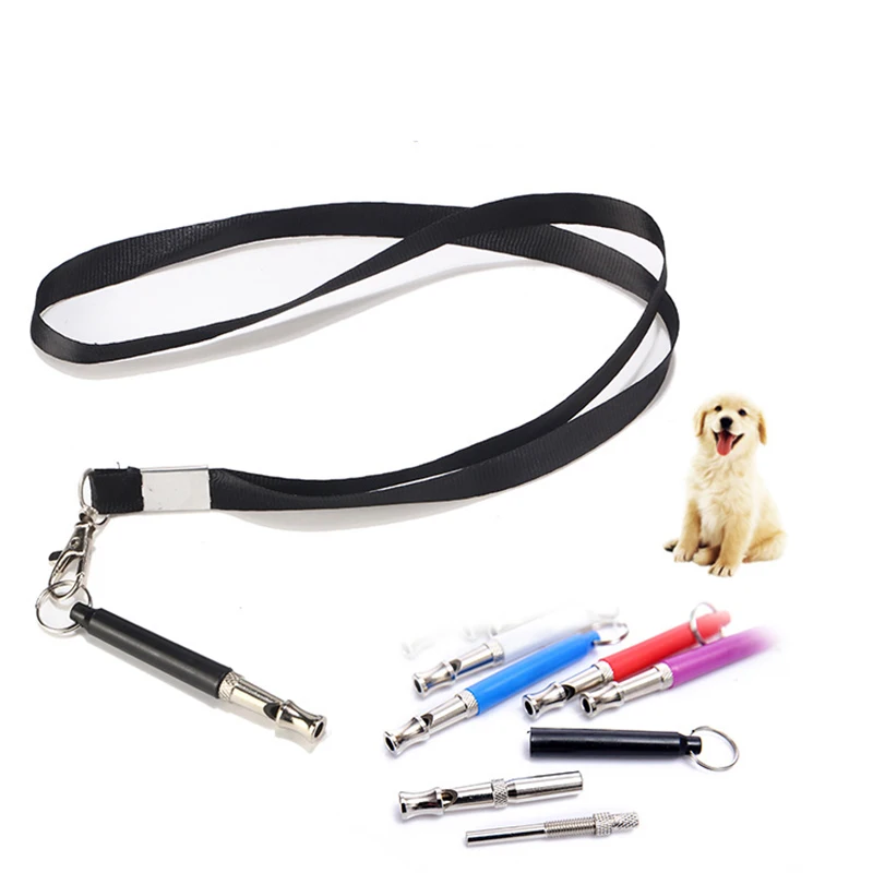 Adjustable Pet Dogs Training Whistle With Rope Stop Barking Ultrasonic Sound Flute Pets Discipline 1005007343850004