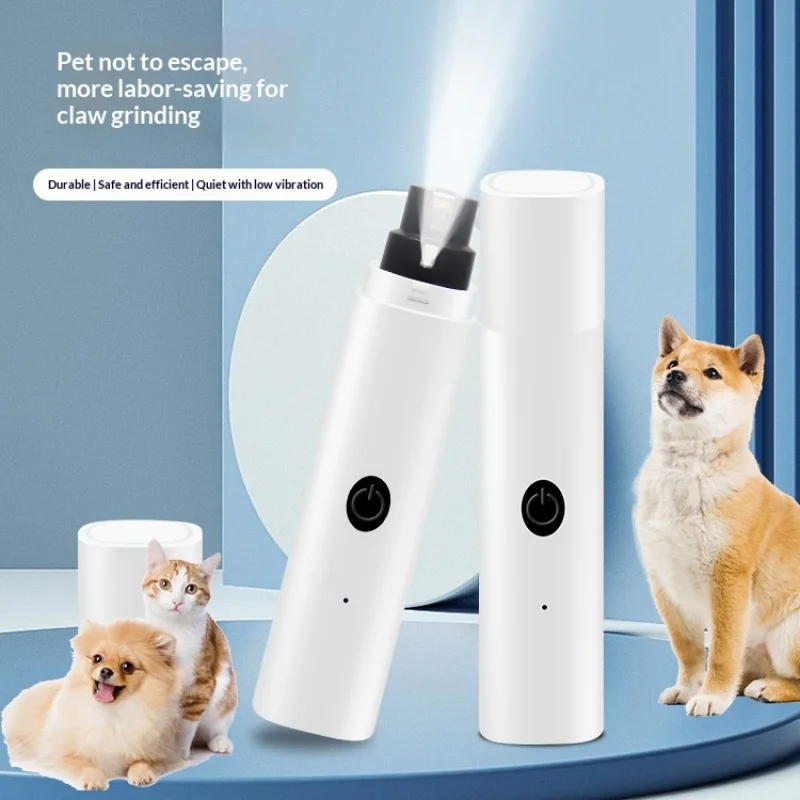 Electric Pet Nail Grinder for Dogs Cats, Quiet Claw Trimmer with LED Light & Safety Guard 1005007345084408