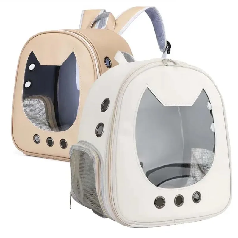 Pet Supplies Cat Carrier Bag PU Portable Travel Outdoor Backpack for Cat Small Dogs Transparent 1005007432767528